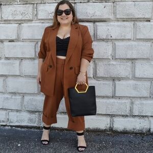 ELOQUII rust open blazer Sz 16